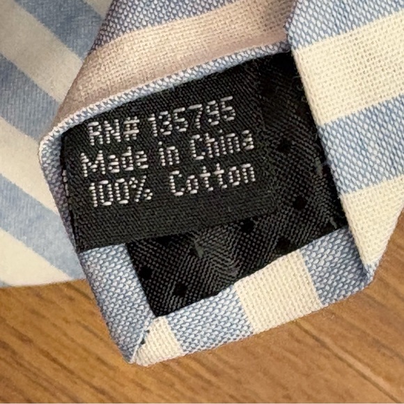 Bundle of 4 NWT Knot Society Assorted Blue Print Cotton Men's Ties - Picture 5 of 12